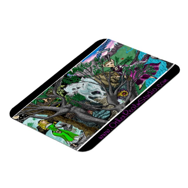 Fantasy Realm Color Illustration Magnet (Left Side)