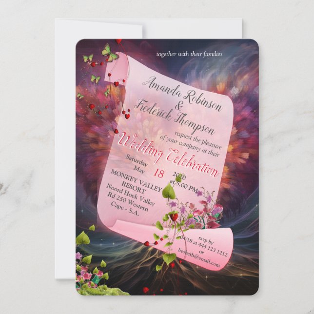 Fantasy Realms of Magic Scenery designs Invitation (Front)