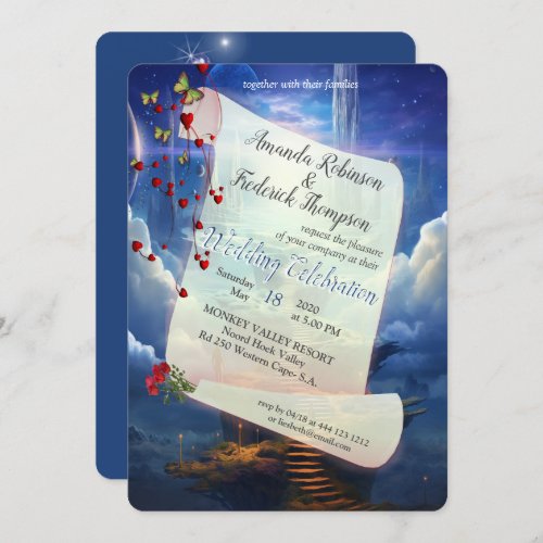 Fantasy Realms of Magic Scenery designs Invitation