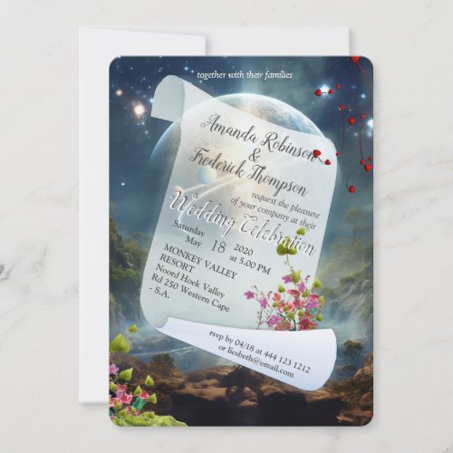 Fantasy Realms of Magic Scenery designs Invitation