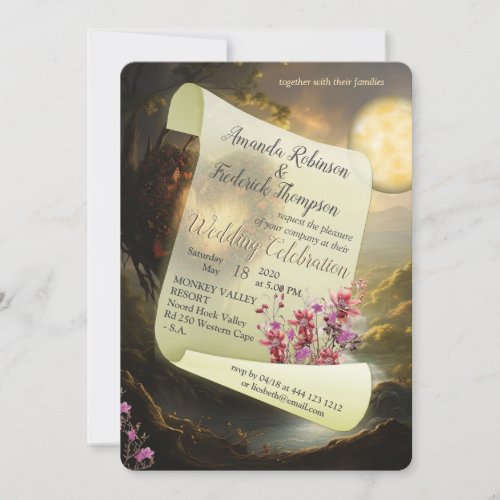 Fantasy Realms of Magic Scenery designs Invitation