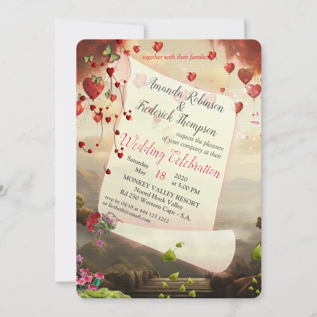 Fantasy Realms of Magic Scenery designs Invitation (Front)