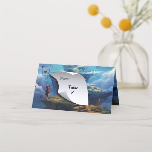 Fantasy Realms of Magic Scenery designs Place Card