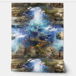 Fantasy Realms of Magic Scenery designs Wallpaper