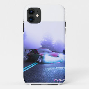 fantasy roadside sports car on iphone11 case mate
