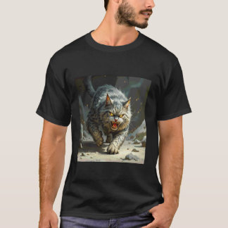 Fantasy Rocks Angry Cat T-Shirt