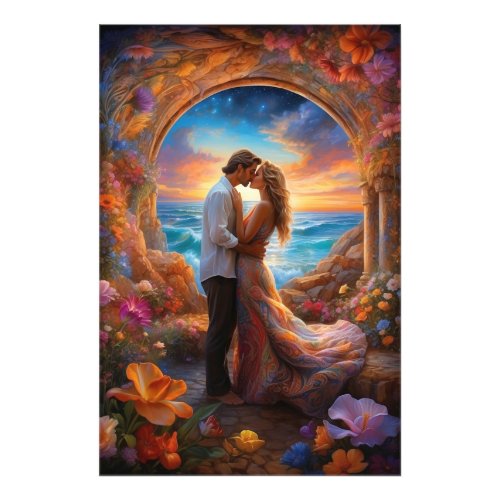  Fantasy Romance  Arch AP51 Couple Photo Print