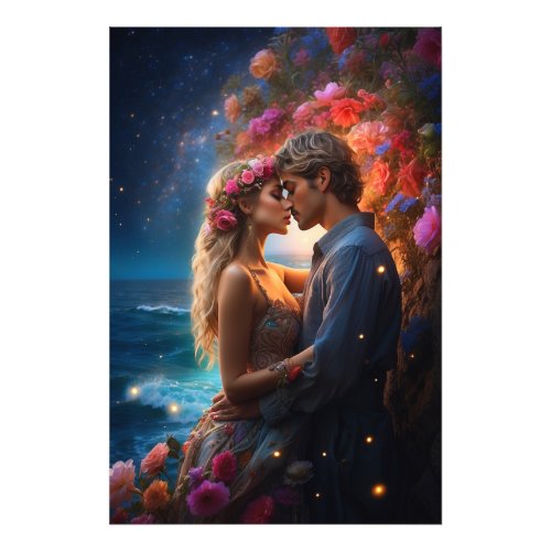  Fantasy Romantic AP51 Moonlight Sea Photo Print