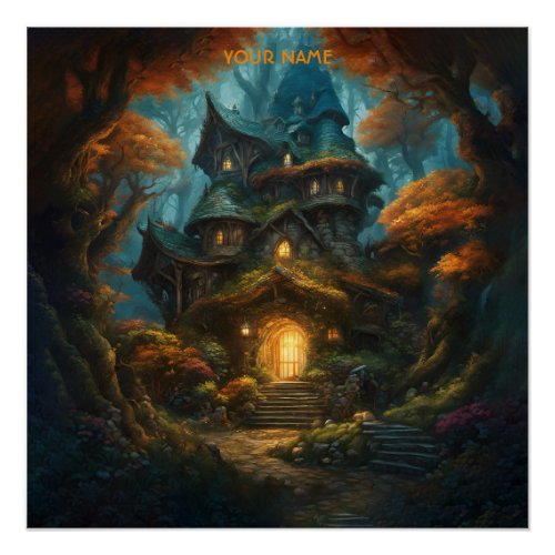 Fantasy Romantic Elvish House Poster