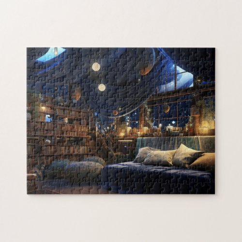 Fantasy room in the night  jigsaw puzzle