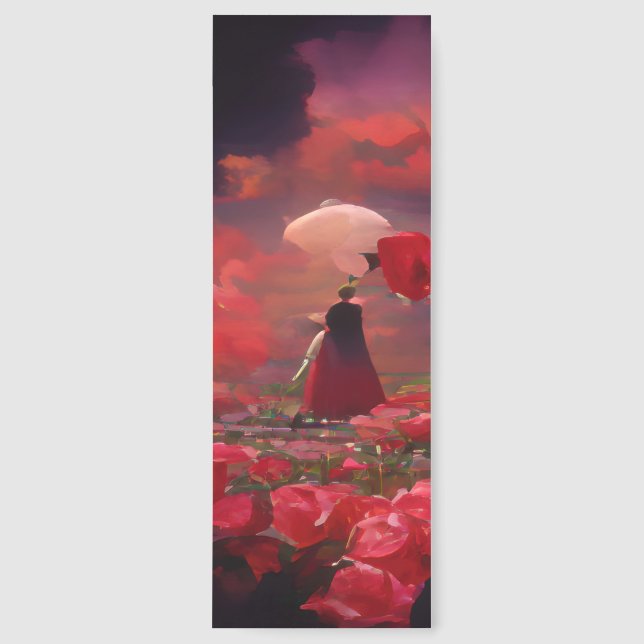 Fantasy Rose Field Under the Sky Bookmarks (Front)