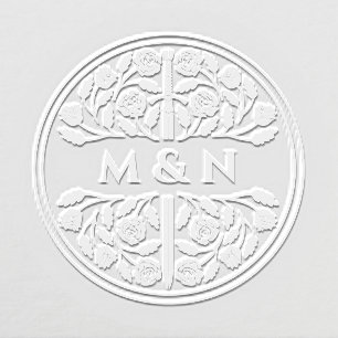 Fantasy Royal Medieval Sword Monogram Wedding Embosser