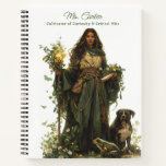 Fantasy Rpg Forest Maiden With Dog And Frog Notebook at Zazzle