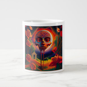 Fantasy Scene With Roses And Stange Man Creature Giant Coffee Mug