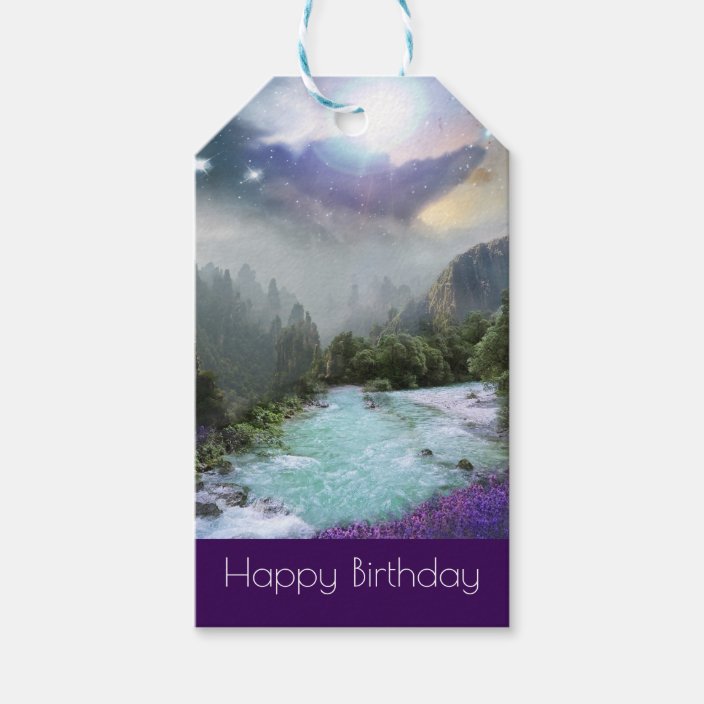Fantasy Scenic Nature Landscape Happy Birthday Gift Tags Zazzle Com This wallpaper was upload at august 1, 2018 upload by admin in birthday. fantasy scenic nature landscape happy birthday gift tags zazzle com