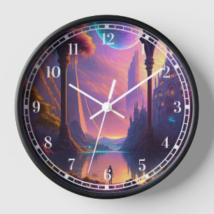 Fantasy Science Fiction Landscape Clock