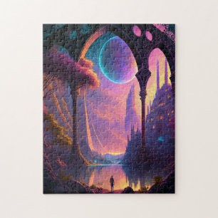 Fantasy Science Fiction Landscape Jigsaw Puzzle