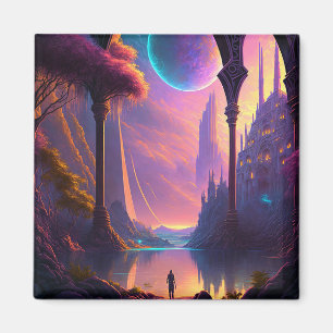 Fantasy Science Fiction Landscape Magnet
