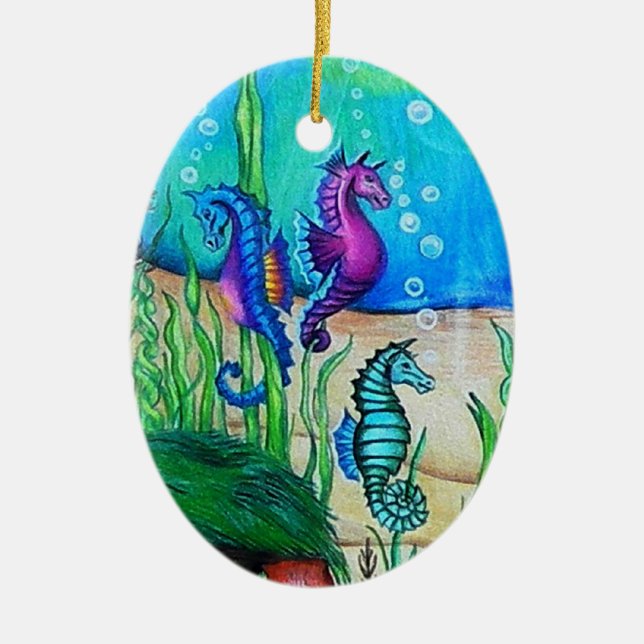 Fantasy Sea Horse Ornament (Front)