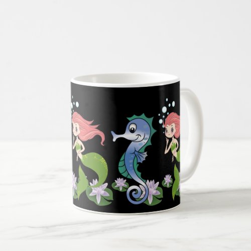 Fantasy Seahorse Mermaid Magical Coffee Mug