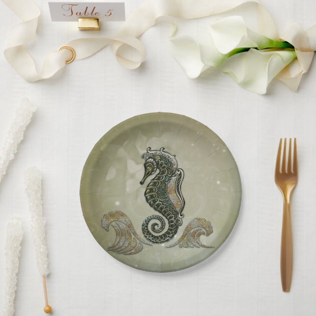 fantasy seahorse paper plates (Wedding)