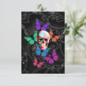 Fantasy skull and colored butterflies (Standing Front)