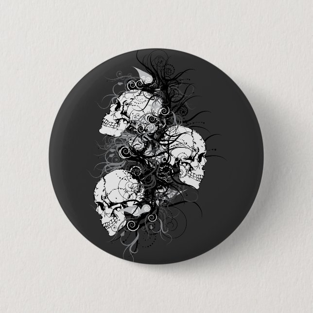 Fantasy Skulls Button (Front)