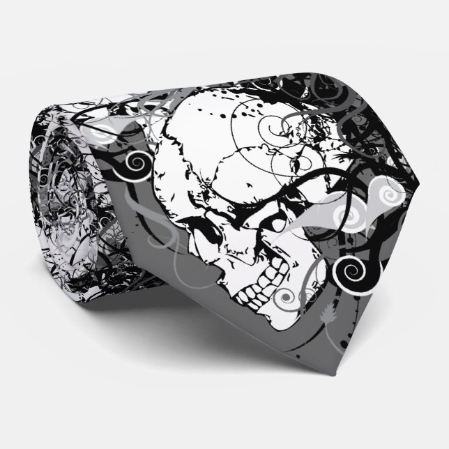 Fantasy Skulls Neck Tie (Rolled)