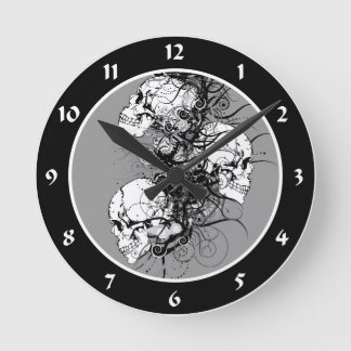 Fantasy Skulls Round Clock