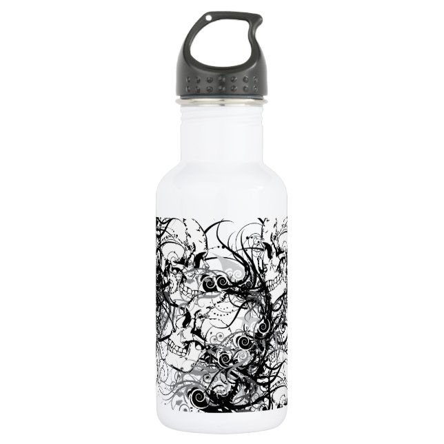 Fantasy Skulls Stainless Steel Water Bottle (Front)