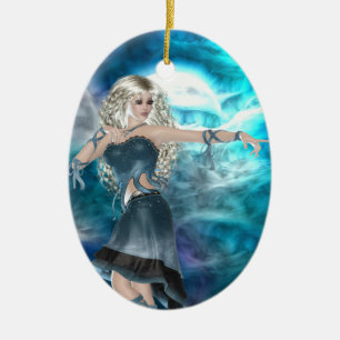 Fantasy Sky Siren Ceramic Ornament