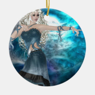 Fantasy Sky Siren Ceramic Ornament