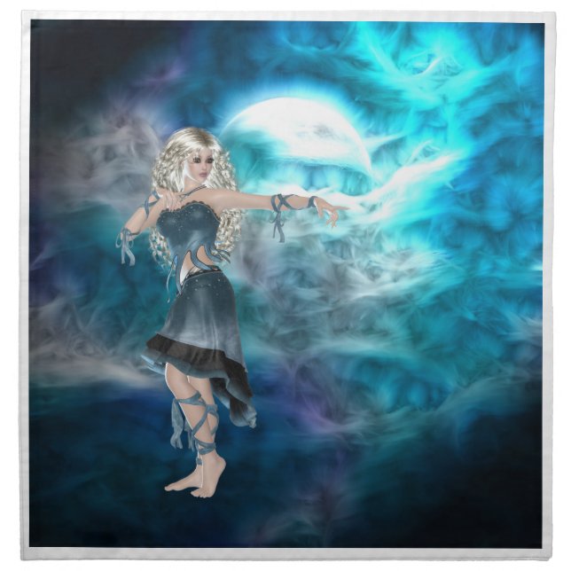 Fantasy Sky Siren Cloth Napkin (Front)