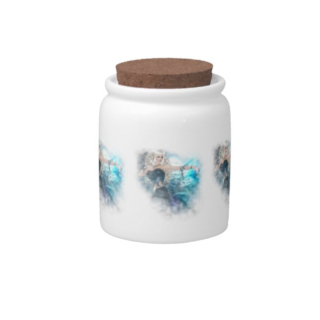 Fantasy Sky Siren Vignette Candy Jar (Front)