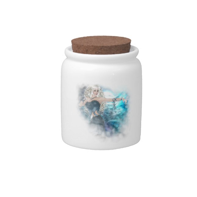 Fantasy Sky Siren Vignette Candy Jar (Front)