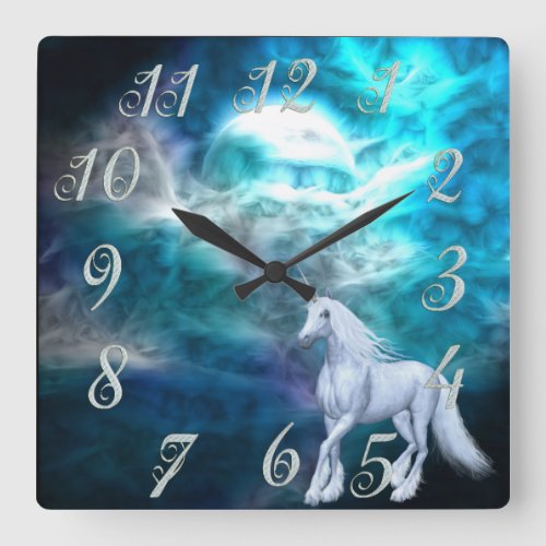 Fantasy Sky  Unicorn Wall Clock