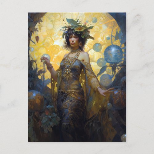 Fantasy Sorceress Magic Fantasy Postcard