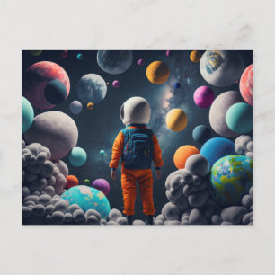 Fantasy Space Kid Postcard