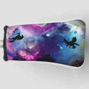 Fantasy Space Nebula Unicorn Dragon Pink blue Golf Head Cover