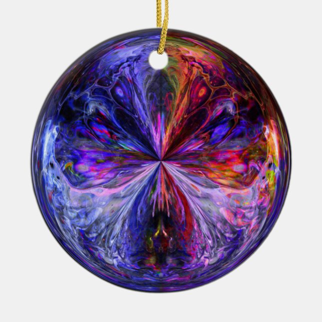 Fantasy Sphere Ceramic Ornament (Front)