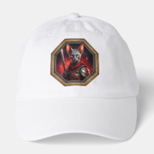 Fantasy Sphinx Cat Warrior In Frame Hat