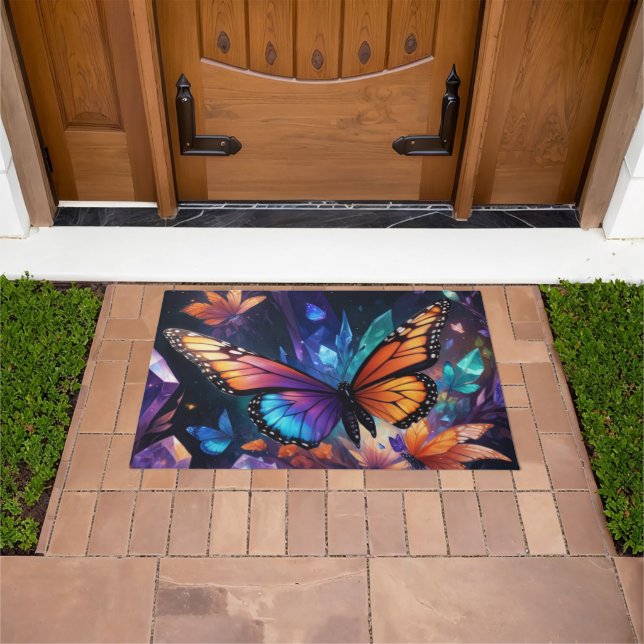 Fantasy Spring Garden Crystal Butterfly Rug (Outdoor)