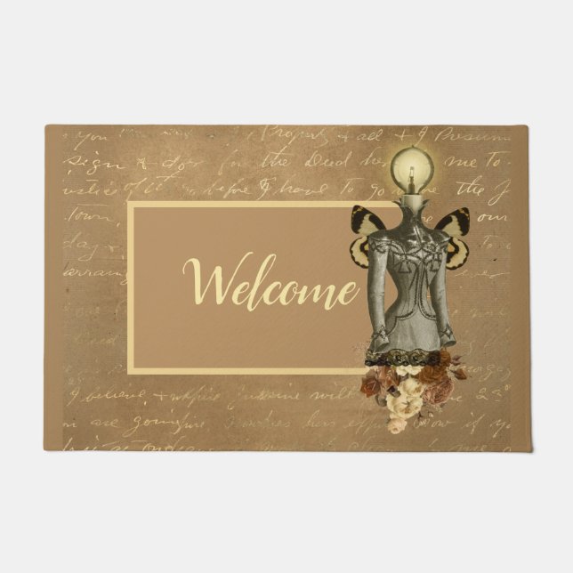 Fantasy Steampunk Bust   Doormat (Front)