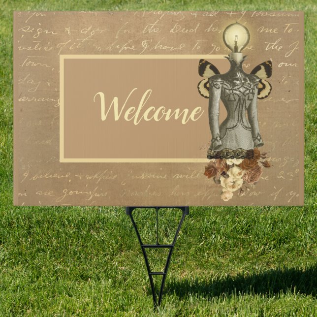 Fantasy Steampunk Bust Event Sign (Insitu)
