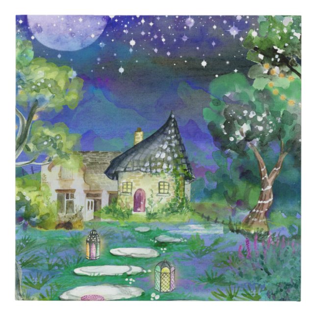 Fantasy Storybook Fairyland Landscape Image Faux Canvas Print (Front)