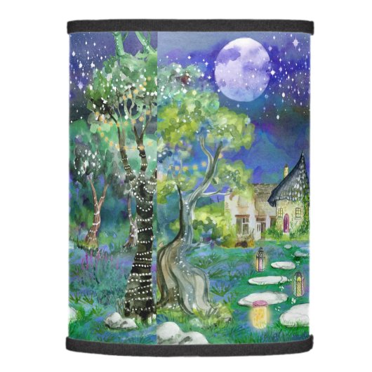 Fantasy Storybook Fairyland Landscape Image Lamp Shade (Right)