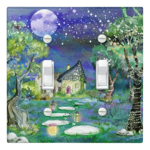 Fantasy Storybook Fairyland Landscape Image Light Switch Cover