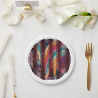 Fantasy Striped Dome Party Plates – Customizable