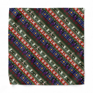 Fantasy Style Ugly Sweater Pattern Bandana