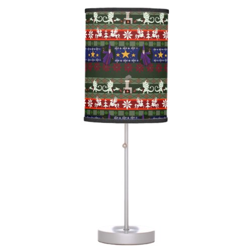 Fantasy Style Ugly Sweater Pattern  Table Lamp